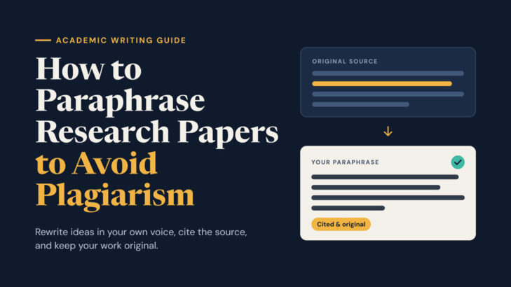 How to Paraphrase Research Papers to Avoid Plagiarism?